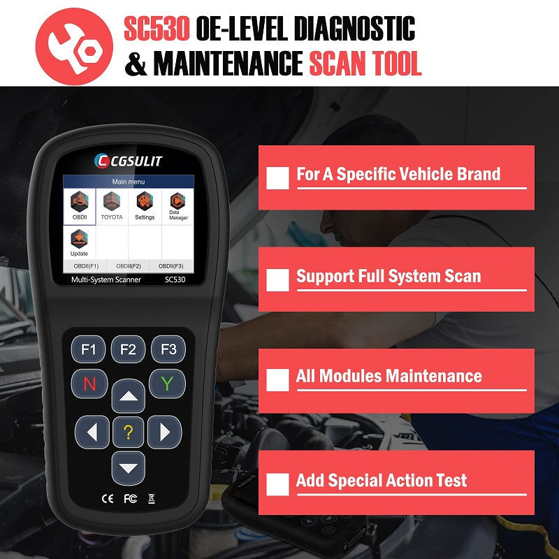 CGSULIT SC530 OBD2 Diagnostic Scanner Active Test Bi-directional Control